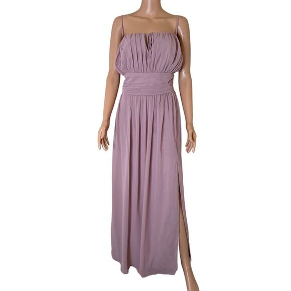 CELEBRATE DB STUDIO chiffon gathered bodice dress bridesmaid NEW SZ 22 Quartz - Picture 1 of 12